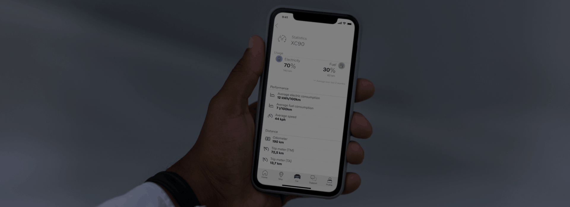 Volvo Cars app. Mở khóa
trọn vẹn năng lực của xe.